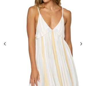 O’Neil Striped Spaghetti Strap Dress / coverup